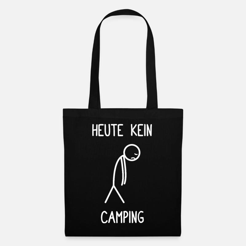 Camper Heute kein Camping - Stoffbeutel - Schwarz