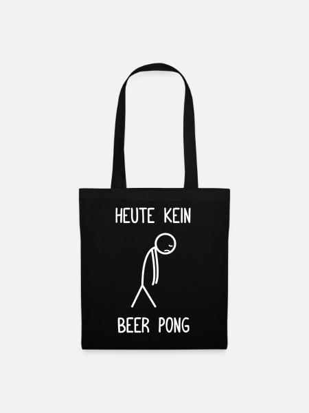 Heute kein Beer Pong Bierpong - Stoffbeutel - Schwarz