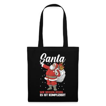Santa Claus Christmas Time Naughty Christmas - Tote Bag - black - Front
