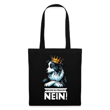 Avant que vous ne demandiez : Border Collie, Chien de Troupeau, Chien Collie - Sac en tissu - noir - Devant