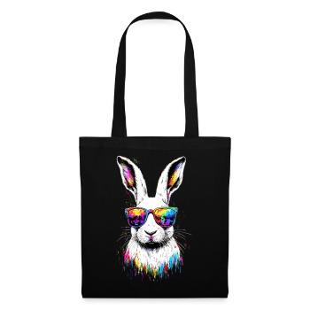 Lapin de montagne Lièvre arctique Labiin albinos Lapin blanc - Sac en tissu - noir - Devant