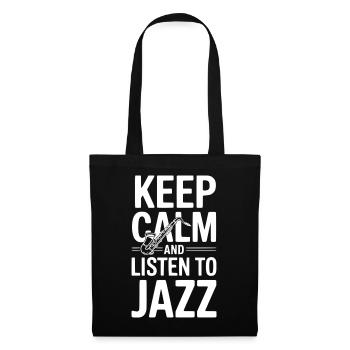 Restez calme et écoutez du jazz - Sac en tissu - noir - Devant