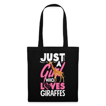 Juste une fille qui aime les girafes - Sac en tissu - noir - Devant