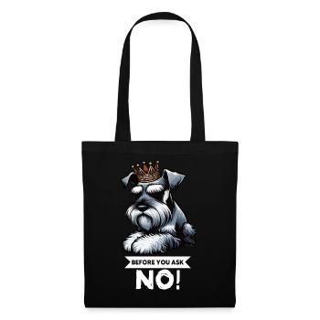 Avant que vous ne demandiez Schnauzer Riesenschnauzer - Sac en tissu - noir - Devant