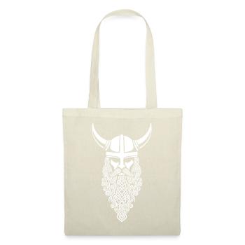 Viking Chief Braided Beard Mascot Norse Helmet - Tote Bag - nature - Front