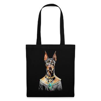 Ägyptischer Dobermann - Stoffbeutel - Schwarz - Vorne