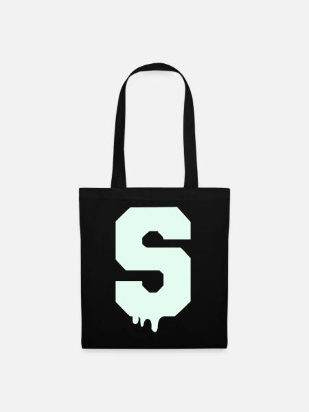 S Tropfen - Stoffbeutel - Schwarz