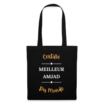 Certifié meilleur amjad du monde - Sac en tissu - noir - Devant