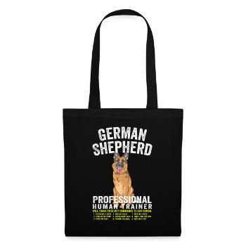 Deutscher Schäferhund Professioneller Humantrainer - Stoffbeutel - Schwarz - Vorne