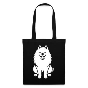 Chien Samoyède - Sac en tissu - noir - Devant