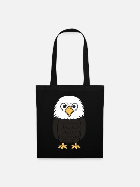 Adler-Vogel - Stoffbeutel - Schwarz