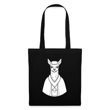 Lama chrétien chrétien - Sac en tissu - noir - Devant