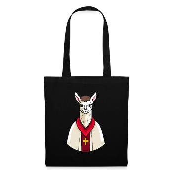 Lama chrétien chrétien - Sac en tissu - noir - Devant