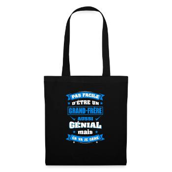 GRAND-FRÈRE GÉNIAL - Sac en tissu - noir - Devant