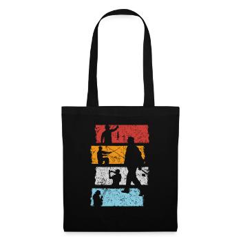 Pêche Poisson pêche Pêche - Sac en tissu - noir - Devant