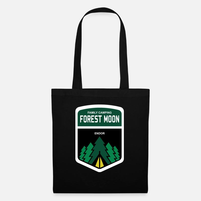 moon forest symbol - Stoffbeutel - Schwarz