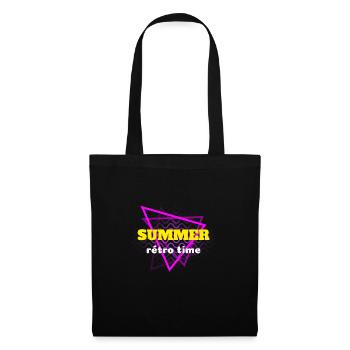 summer années 80 rétro time - Sac en tissu - noir - Devant