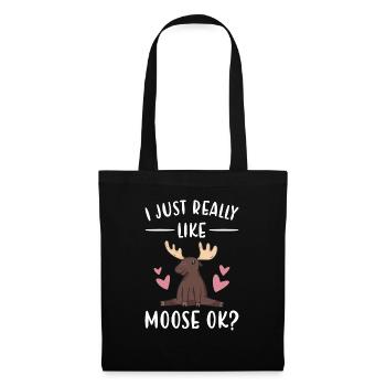 Elk I just really like Moose - Tote Bag - black - Front
