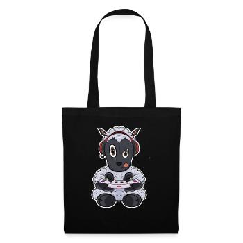 Lamb With Gaming Controller I Funny Gaming I Gamer - Stoffbeutel - Schwarz - Vorne