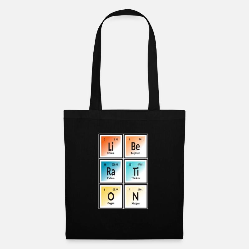 | de libération Tableau périodique des éléments - Sac en tissu - noir