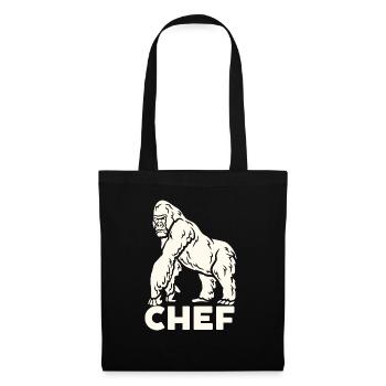 Gorille le Chef - Sac en tissu - noir - Devant