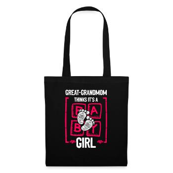L’arrière-grand-mère pense que c’est une révélation de genre de fille - Sac en tissu - noir - Devant