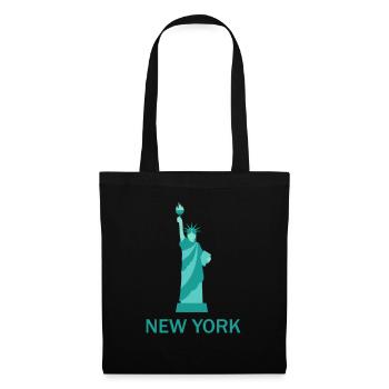 New York - Sac en tissu - noir - Devant