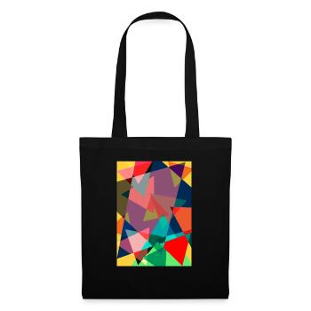 Peinture abstraite. Peinture abstraite - Sac en tissu - noir - Devant