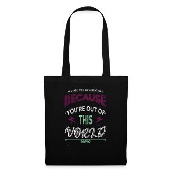 alien loving kid area51 birthday present idea - Stoffbeutel - Schwarz - Vorne