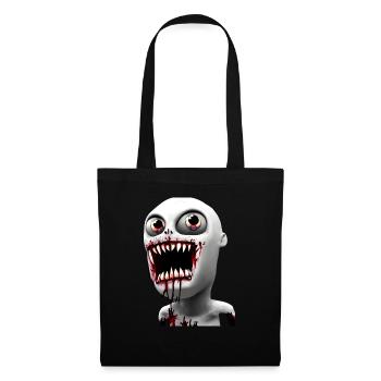 A Cute Cartoon Zombie No Coffee #3 - Stoffbeutel - Schwarz - Vorne