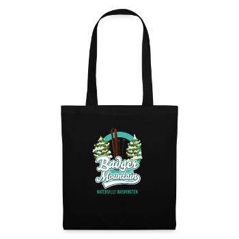 Badger Mountain Waterville Washington to ski logo - Tote Bag - black - Front