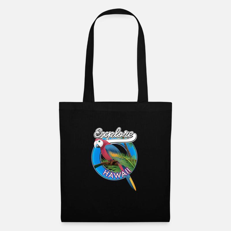 Explore Hawaii retro logo. - Tote Bag - black