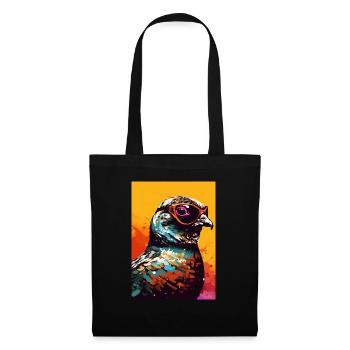 Quail with Sunglasses - Stoffbeutel - Schwarz - Vorne