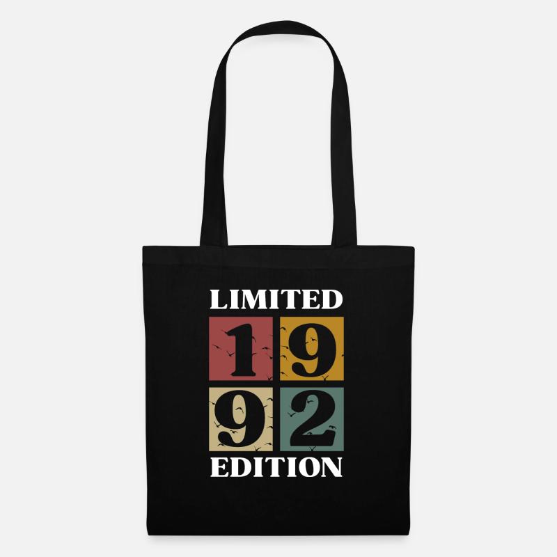 Vintage-Geschenk 1992 Jubiläum Limitierte Auflage - Stoffbeutel - Schwarz