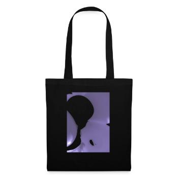 Eine magische Silhouette auf violettem dunklem Hintergrund - Stoffbeutel - Schwarz - Vorne