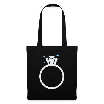 Bague de mariage en diamant - Sac en tissu - noir - Devant