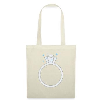 Bague de mariage en diamant - Sac en tissu - nature - Devant