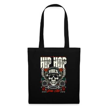 Vintage Skull & Recording Console Hip Hop Vibes - Tote Bag - black - Front