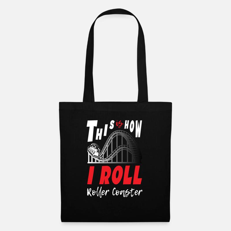 This is How I Roll Roller Coaster - Stoffbeutel - Schwarz