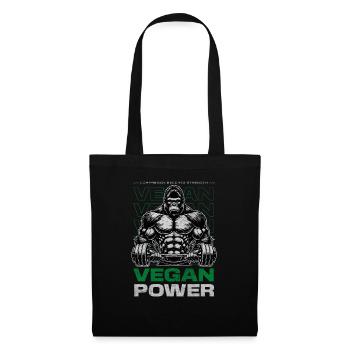 Vegan Power – Compassion Becomes Strength - Stoffbeutel - Schwarz - Vorne