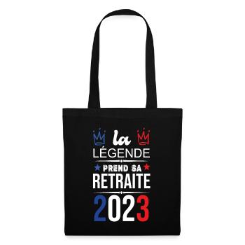 La Légende Prend Sa Retraite 2023 - Sac en tissu - noir - Devant