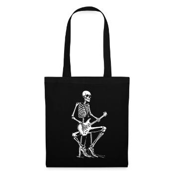 Guitar Electric Guitar Skeleton Guitarist Band Musician - Tote Bag - black - Front