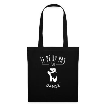 je peux pas j’ai danse classique humour danseuse - Sac en tissu - noir - Devant