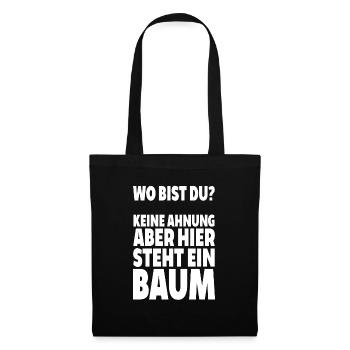 Where are you? No idea here is tree saying lus - Tote Bag - black - Front