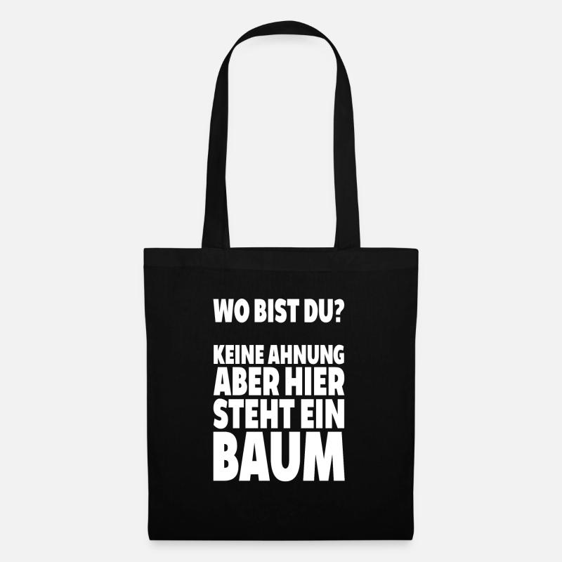 Where are you? No idea here is tree saying lus - Tote Bag - black