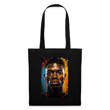 Colorful abstract illustration of a colored man - Tote Bag - black - Front