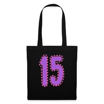 15. 15 YEARS. 15th ANNIVERSARY. 15 YEAR ANNIVERSARY. - Tote Bag - black - Front