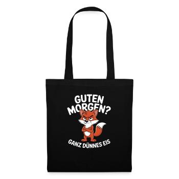 Good Morning - Very Thin Cream with Funny Animals - Tote Bag - black - Front