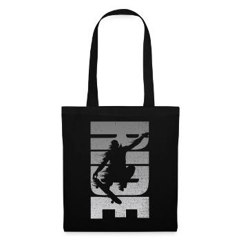 Skateboard Rétro Skateboarder en détresse - Sac en tissu - noir - Devant