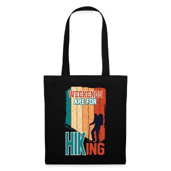 Les week-ends sont pour la randonnée - Sac en tissu - noir - Devant
